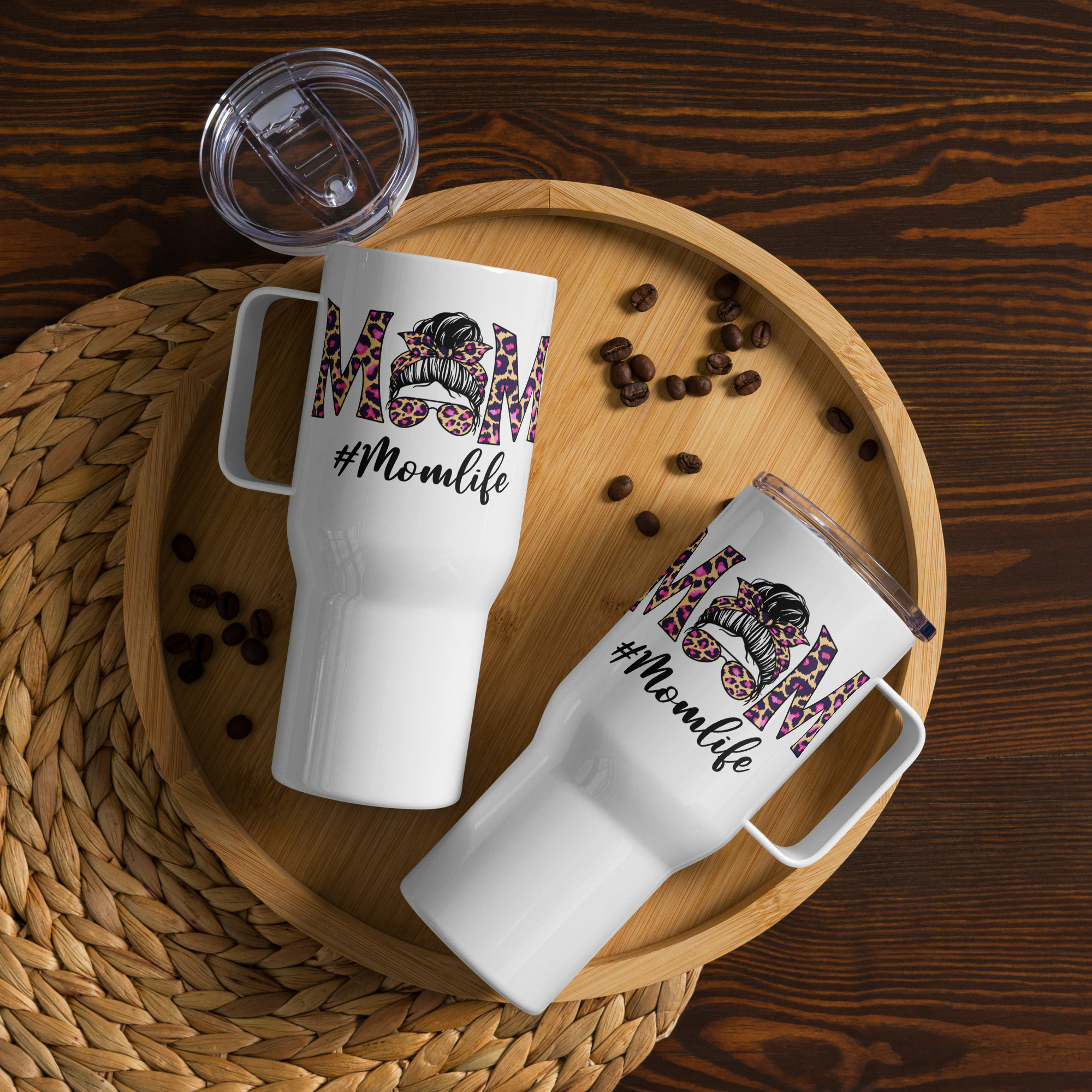 đ Mug "Mom Life" â 740 et 1183 ml | Design Pastel, Isotherme & Addict Style â Image 2