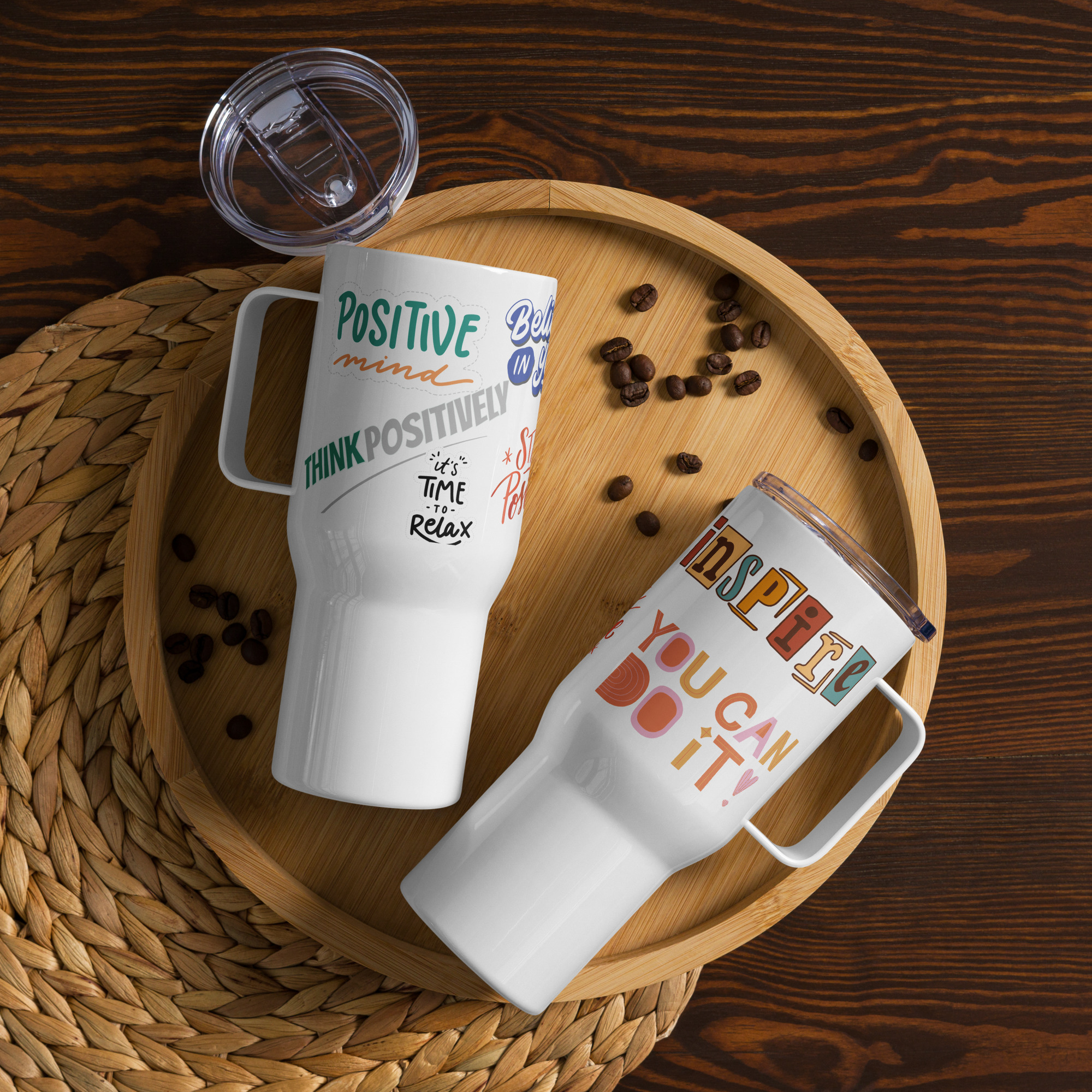 đ Mug "Inspi Lora" 740 ml | Design Pastel, Isotherme & Addict Style