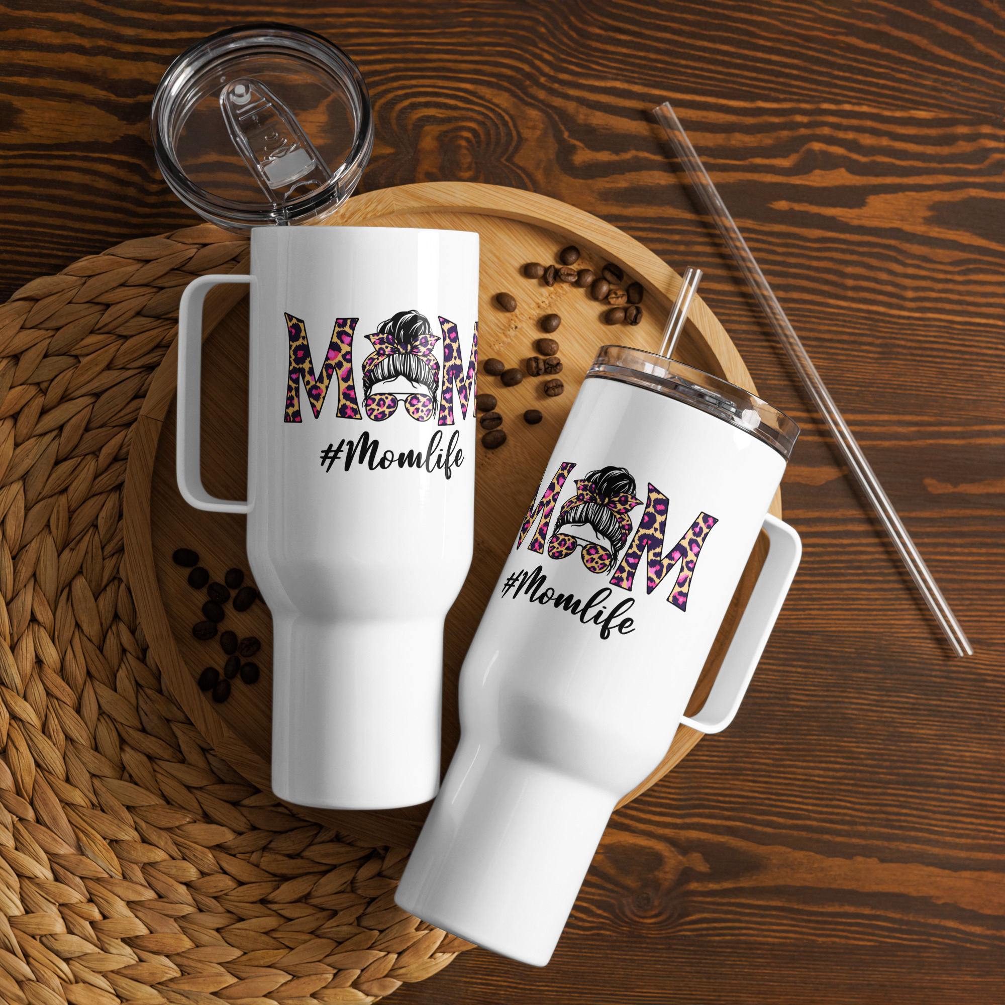 đ Mug "Mom Life" â 740 et 1183 ml | Design Pastel, Isotherme & Addict Style