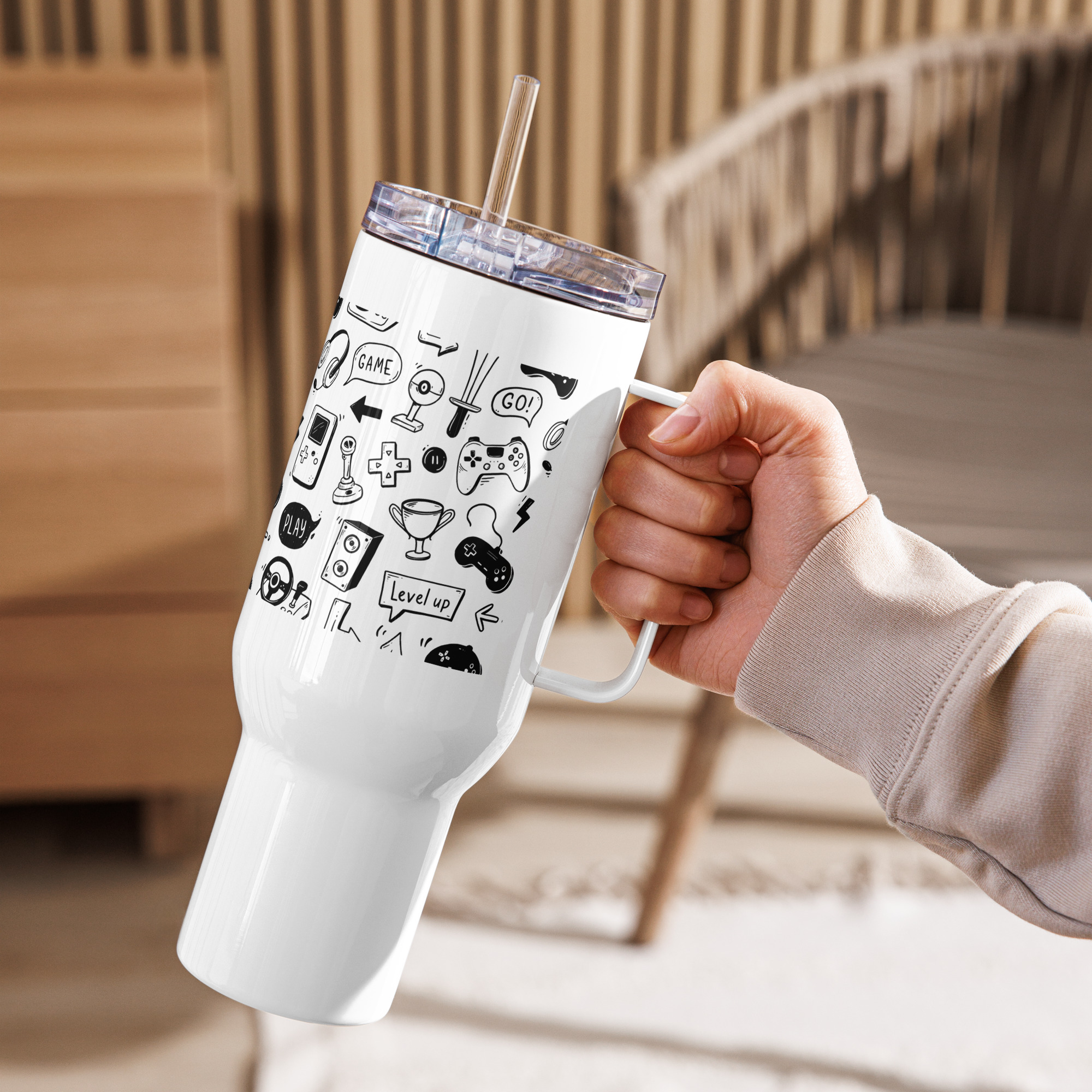 đ Mug "Gameuse Mono" 740 et 1183 ml | Design Pastel, Isotherme & Addict Style