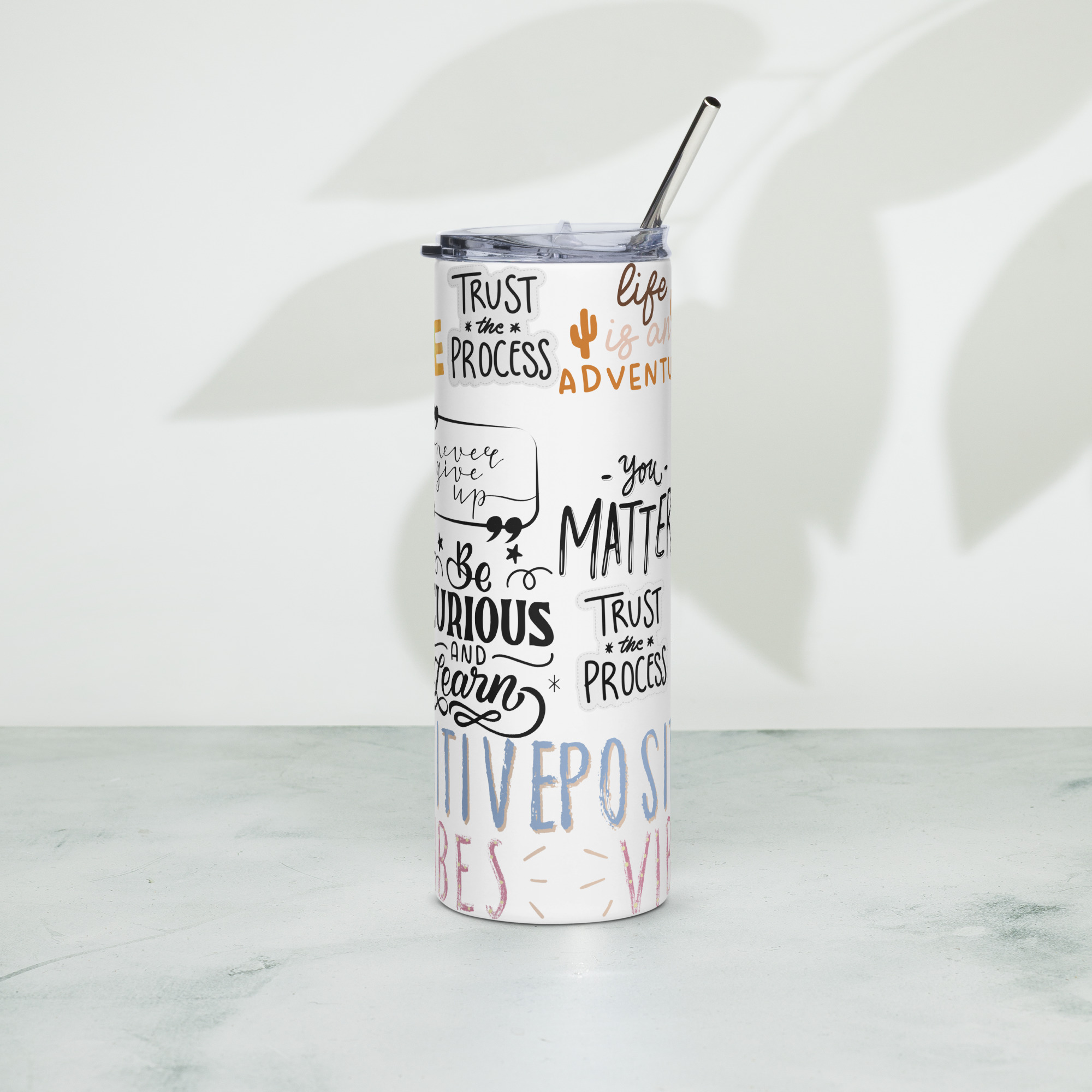 đ„ Gobelet "Inspi Positives Journey" 600 ml | Isotherme, Paille Inox & Style Unique â Image 4