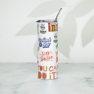 🔥 Gobelet "Inspi Lora" 600 ml | Isotherme, Paille Inox & Style Unique