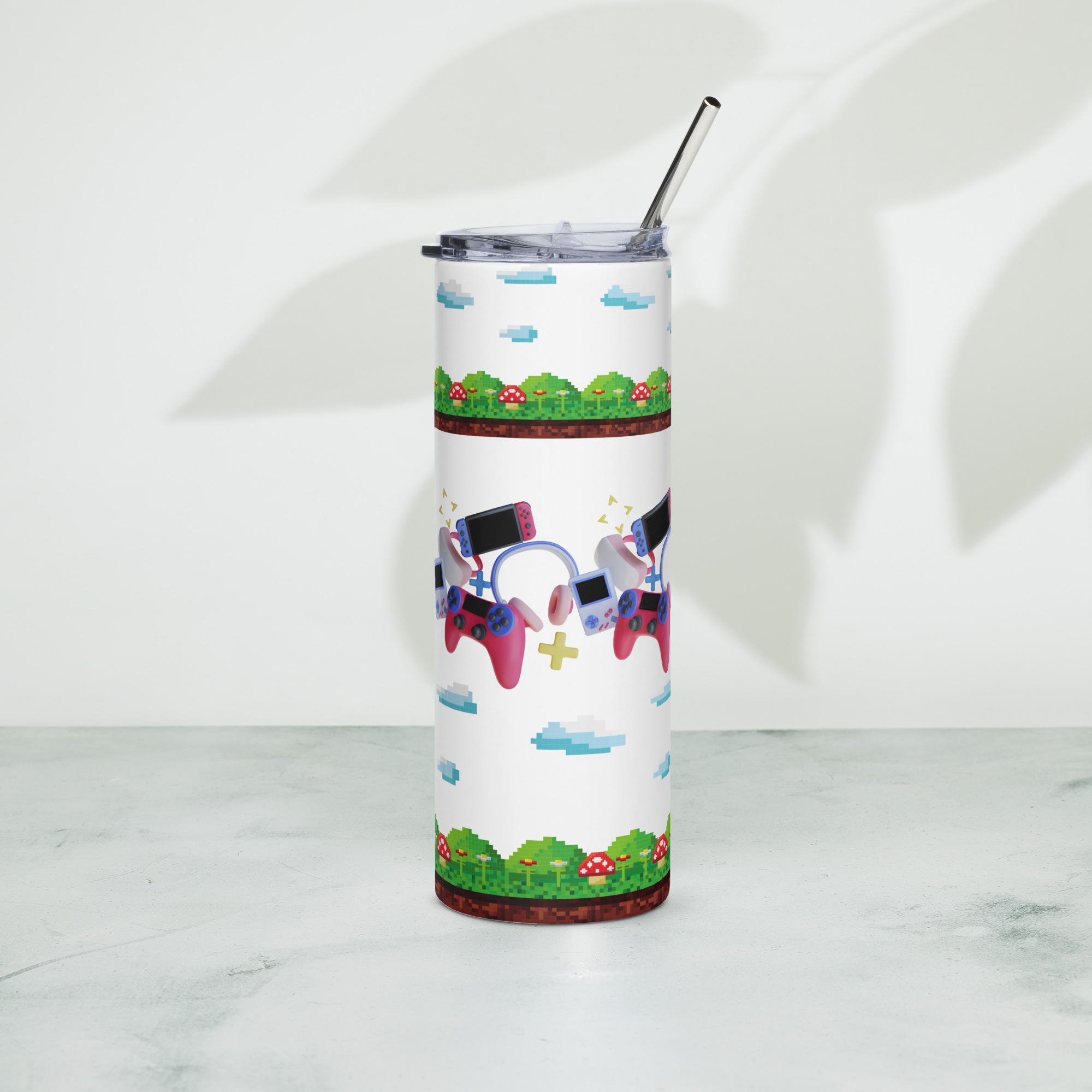 đ„ Gobelet "Gameuse Pixel" 600 ml | Isotherme, Paille Inox & Style Unique â Image 2