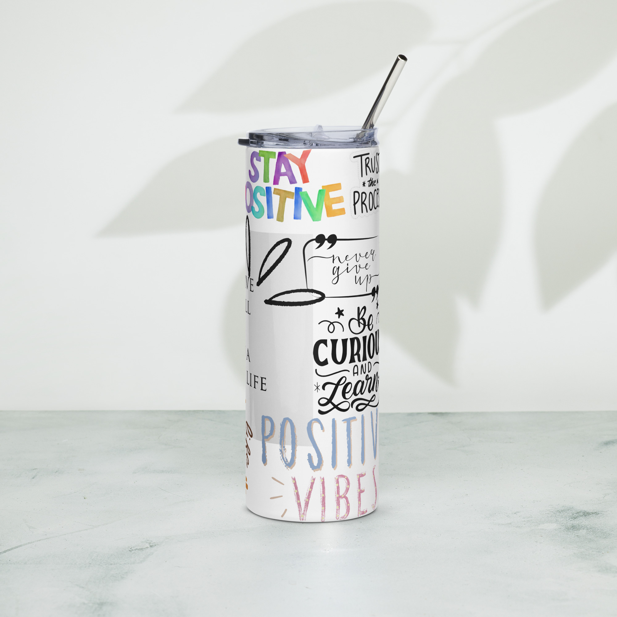 đ„ Gobelet "Inspi Positives Journey" 600 ml | Isotherme, Paille Inox & Style Unique â Image 2