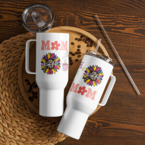 🌟 Mug "Mom Life Mother Style" 740 et 1183 ml | Design Pastel, Isotherme & Addict Style