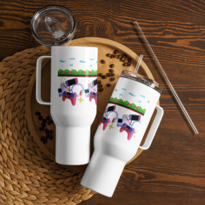 🌟 Mug "Gameuse Pixel" 740 et 1183 ml | Design Pastel, Isotherme & Addict Style