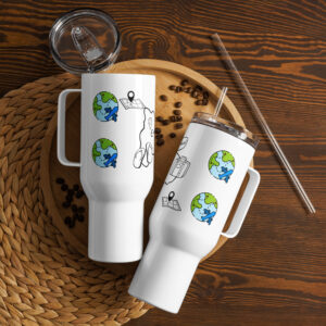 đ Mug "Globe-Tro Easy" 740 ml | Design Pastel, Isotherme & Addict Style